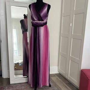 Purple Ombre Sleeveless Maxi Dress